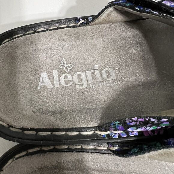 ALEGRIA PG Lite PEG146 Peggy Hibiscus Floral Leather Adjustable Slide Sandals 41 - Picture 6 of 8